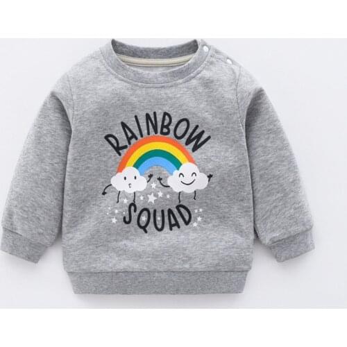 Kids T-shirts Boys Spring Long Sleeve Tops Cartoon 2021 Autumn Cotton Sweatshirt Children Pullover Sweatshirts Baby Girl Sweater