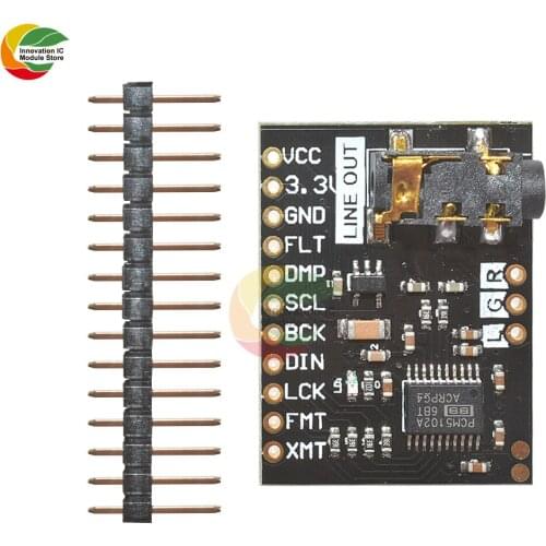 For Raspberry Pi pHAT Sound Card I2S IIC Interface Module PCM5102 Module Audio Board With Stereo Jack Beyond ES9023 PCM1794A DAC