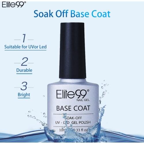 Elite99 10ml No Wipe Matte Top Coat Base Coat Top Coat Matte Top Shiny Gel Polish Soak Off DIY Long Lasting Matte Primer Lacquer