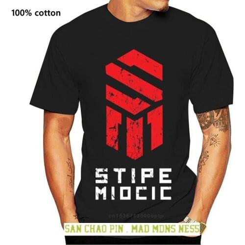 Stipe Miocic T-Shirt Stipe Miocic Logo T-Shirt Black MEn-Women