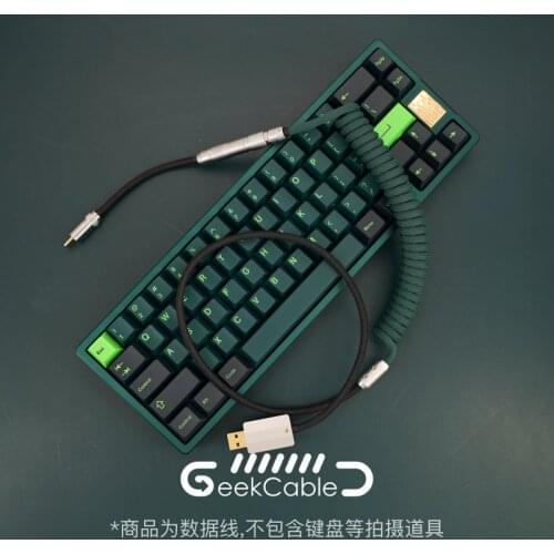 GeekCable Handmade Customized Mechanical Keyboard Data Cable For GMK Theme SP Keycap Line Sound Wave Colorway