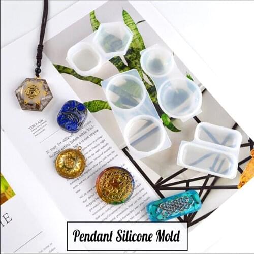 Faceted Crystal Epoxy Mould Round Orgonite Pendant Silicone Mold Handcraft Silicone Orgone Mold Resin Molds Jewelry Making Tool