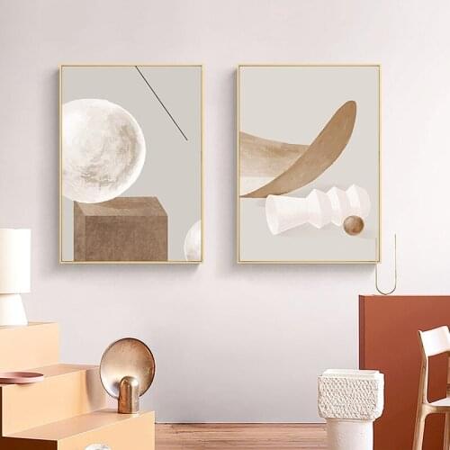 Nordic Style Personage Women Back Abstrct Building Circular Object Canvas Painting Wall Picture Poster Living Room Decoration