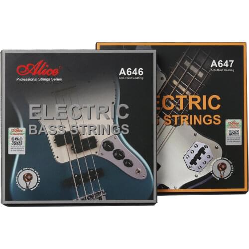 Alice A646 A647 4 string Electric Bass Strings set Hexagonal Core Anti-Rust Coating
