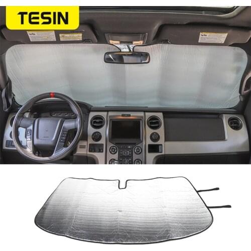 TESIN Sun Visor For Ford F150 Car Front Windshield Sunshade Anti UV Ray Sunshade Cover For Ford F150 2009-2014 Car Accessories
