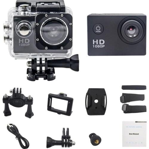 Mini Outdoor Sports Camera 5M Pixels AVI 30M Diving Waterproof Camera Helmet Recording Sports DV Camera For Skydiving Motorcycle