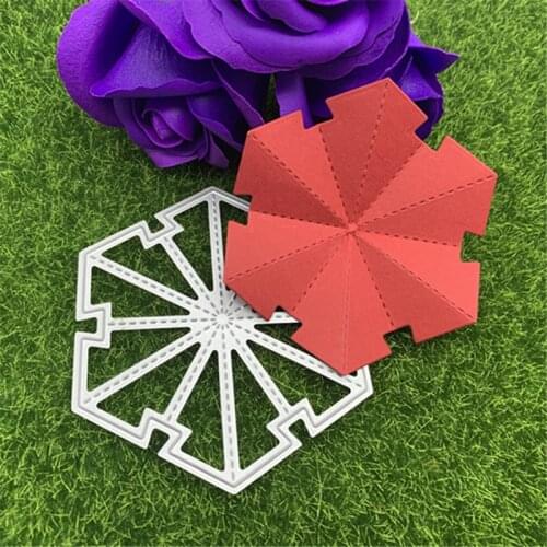Multi-dimensional solid geometric figure hexagon star hand embossed DIY creative greeting card scrapbook metal cutting mold