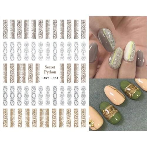 Animal Prints Nails Art Manicure Back Glue Decal Decorations Design Nail Sticker For Nails Tips Beauty