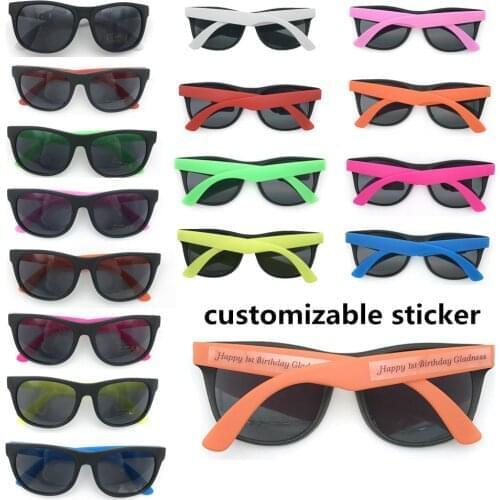 48 pairs/lot Neon Sunglasses for Kids Personalized Gift for Kids Birthday Party Bag Fillers Goody Bag Favors Custom Party Gift