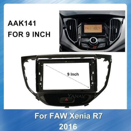 2 DIN Car DVD Audio Dashboard ABS plastic Panel frame fascia For FAW SENIA R7 2016 Car Radio installation Plastic Fascia Panel