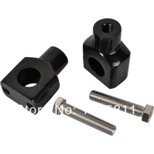 Pair Motorcycle Billet Handlebar Bar Risers For Harley Honda Yamaha Kawasaki Suzuki Custom 1'' 25mm Vertical Black