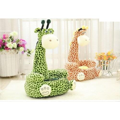About 70x42cm cartoon giraffe design plush toy sofa tatami plush toy sofa floor seat cushion for children, birthday gift t5439
