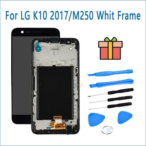 Full LCD For LG K10 2017 LCD with Touch Screen Digitizer K10 2017 Display M250 M250N M250E M250DS Free Shipping