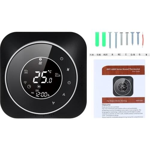 95-240V Wi-Fi Smart Thermostat 5+1+1 Six Periods Programmable Thermostat Voice APP Control LCD Boiler Heating Thermoregulator