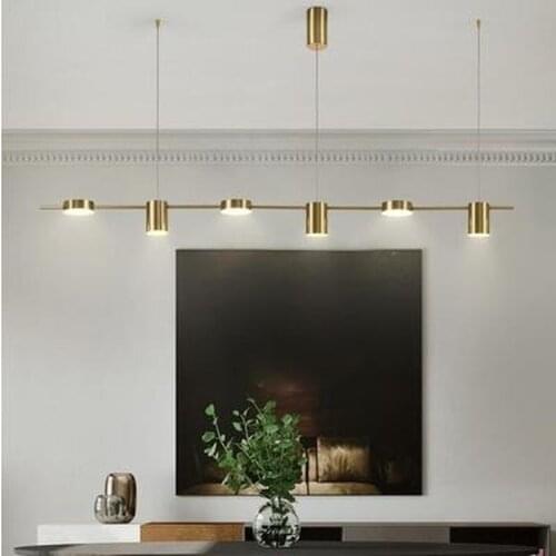 Modern LED Pendant lights dining room Hanging lamps iron acrylic living room Black/Golden lighting Nordic Bar counter fixtures