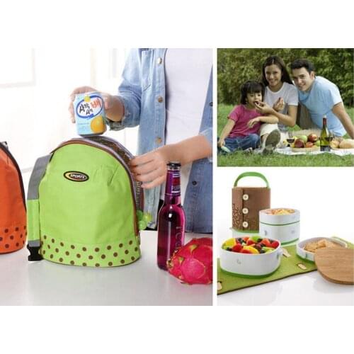 Lunch Bag Cooler Zipper Bag Bento Dot Tote Little Pattern Portable Insulated Canvas Thermal Food Picnic Lunch Box Women Kid #45