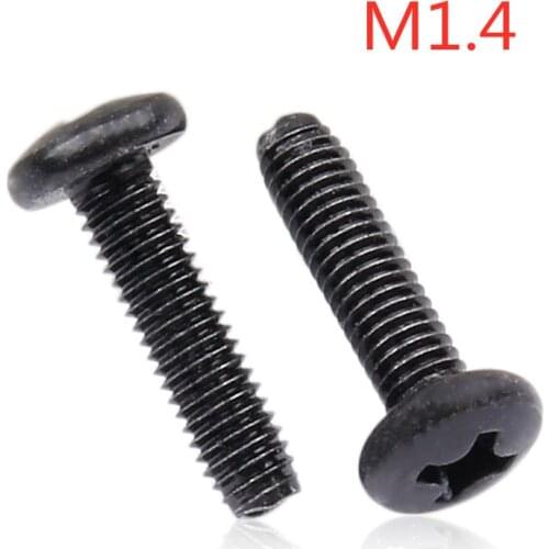 M1.4*1.5/2/2.5/3/3.5/4/4.5/5/6/8 Pan head phillips screw machine screws steel black PM1.4