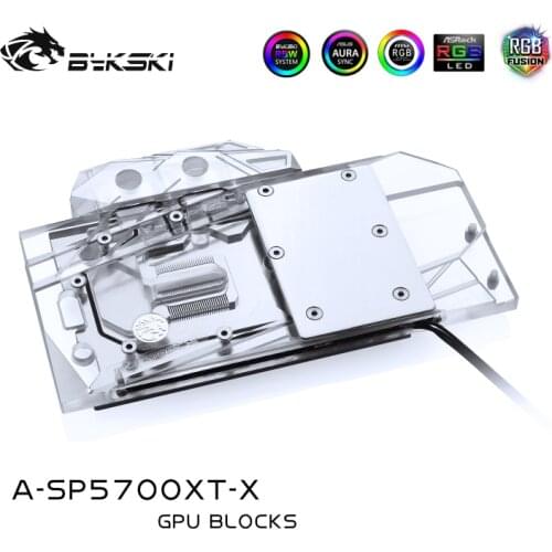 Bykski Water Block use for Sapphire RX 5700 XT Pulse MSI RX5700XT MECH/EVOKE / AMD GPU Card Full Cover Coppe