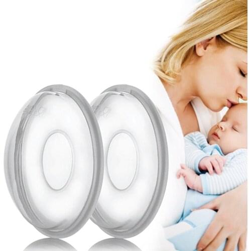 Breast milk collector for baby, 2 pieces, silica gel cover for baby feeding,postpartum nipple suction container, nursing pad