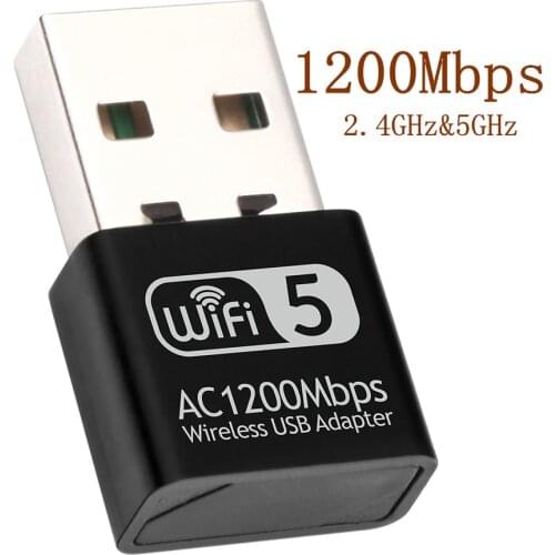 KEBIDU Wireless USB Wifi Adapter 1200Mbps USB Network Card Wifi Dongle USB LAN Ethernet Dual Band 2.4G 5.8G