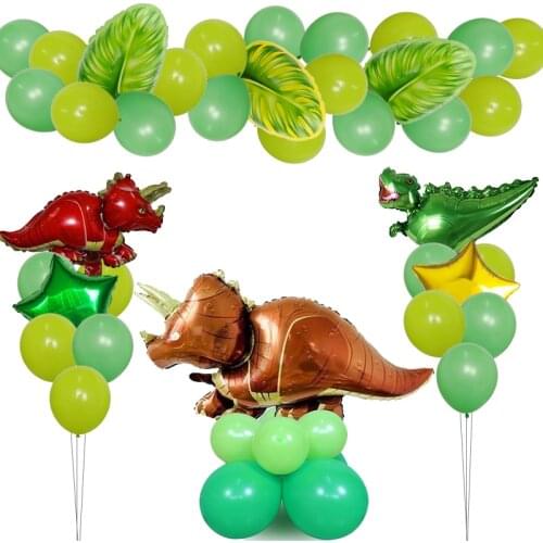 13pcs Boys Birthday Dino Party Dinosaur Foil Balloon Confetti Latex Ballons Dino Air Baloon Globos Baby Shower Birthday Decor