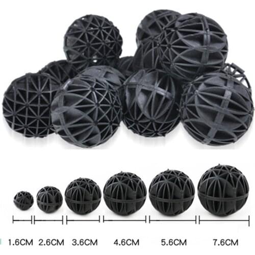 50pcs /Lot Aquarium Bio Balls Filter Media Wet/Dry Fish Tank Koi Pond Filter Pond Sump Filters Material Biological Ball