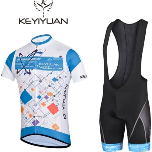 2018 men KEYIYUAN Global Line cycling clothing cycling Jersey Jersey Probike upper garment cycling jacket set