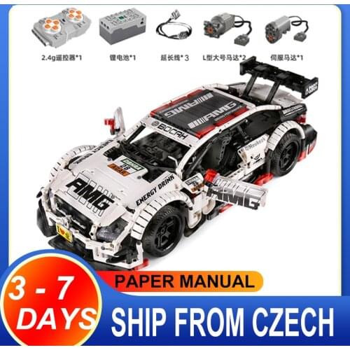 23012 Super Racing Car AMG C63 Compatible MOC-6687 6688 Building Block Bricks Educational Toys Christmas Gifts With Led