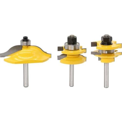 3Pc1/4 Shank Raised Panel Cabinet Door Router Bit Set - 3 Bit Ogee Woodworking Cutter Woodworking Router Bits