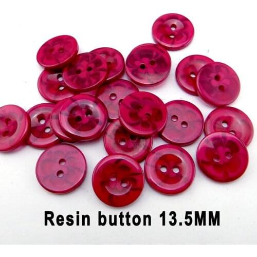 75PCS RESIN Rose Red Flower Buttons Decoration 13.5MM Coat Boots Sewing Clothes Accessory Pearl Kids Sweater Button R-375
