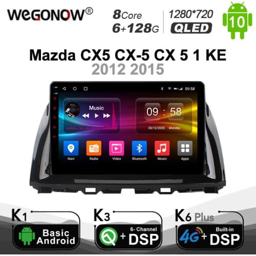 Carplay PX6 10.1" 8Core Android 10.0 Car DVD Player Navigation GPS For Mazda CX5 CX-5 CX 5 1 KE 2012-2015 4G LTE 6G+128G Radio