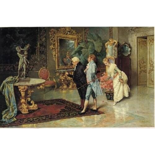 Free shipping classical noble earl canvas prints court figure oil painting printed on canvas home wall art decoration picture