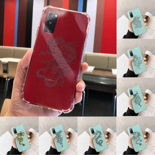 Chinese dragon Phone Case Transparent For Samsung S 10 9 20 11 7 8 21 6 P Edge PLUS ULTRA 4G 5G