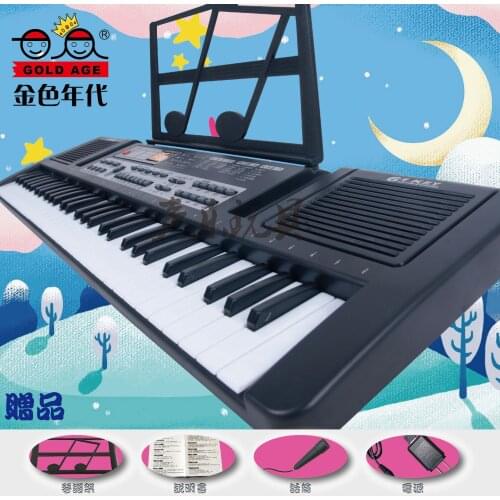 Childrens Electronic Piano With Microphone, Multi-function 61-key Electronic Organ