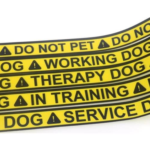 DHK 50yards Do not pet Therapy Service Training dog Printed Grosgrain Ribbon Accessory Decoration DIY Wholesale OEM S1466