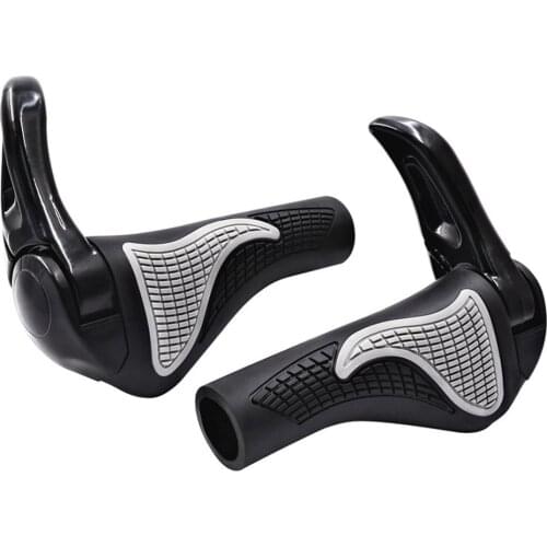 Ergonomic Carbon Handlebar Mtb Road Bike Handlebar Non-slip Bicycle Lock-on Handlebar Cover Handle Bar End Bicycle Accessories