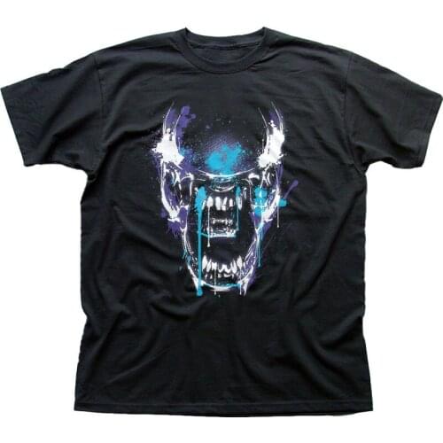 Tops Summer Cool Funny T-Shirt ALIENS WEYLAND YUTANI Science Fiction Prometheus Black Printed T-shirt 9854 Print T Shirt Men