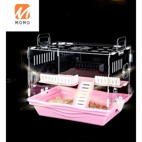 Hamster Living Cage Cheap Large Acrylic Supplies Set Complete Double Room Oversized Villa Nest with Tray