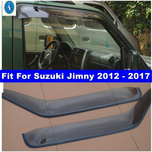 Accessories Exterior Refit Kit Window Visors Awnings Wind Rain Deflector Visor Guard Vent Kit 2 Pcs For Suzuki Jimny 2012 - 2017