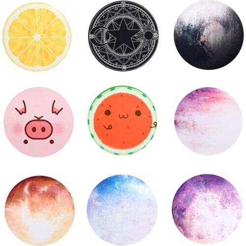 Round Planet Series Mouse Pad Earth/Venus/Mars/Mercury/Jupiter/Pluto/Rainbow Moon Small Fresh Notebook Computers Pad Rubber Pads