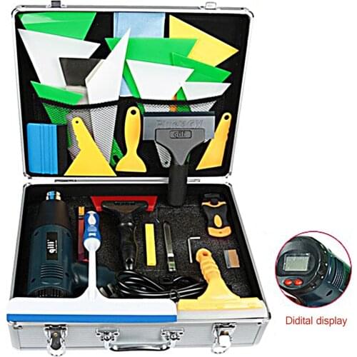 Foil Magnetic Stick Squeegee Razor Scraper Aluminum Alloy Car Film Tool Set Film Tool Beef Tendon Scraper Baking