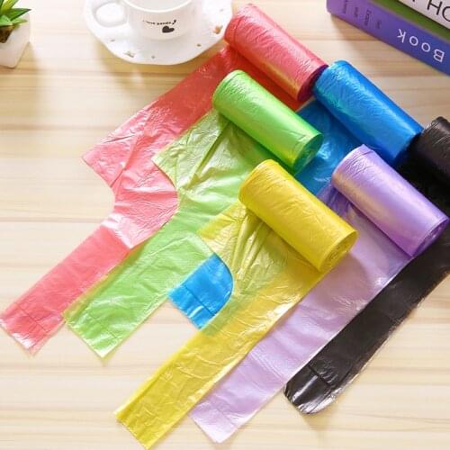 20/30pcs/Roll Vest Style Garbage Bags Storage Bag For Home Waste Trash Bags