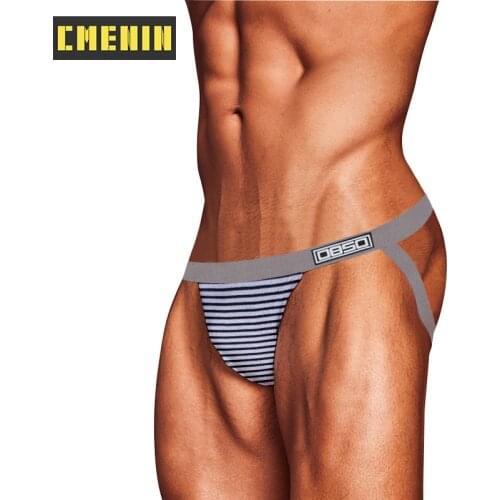 CMENIN Cotton Stripe Underpants Men Sexy Mans Underwear Thong Men Jockstrap Comfortable Mens thong And G strings Sexi BS3119
