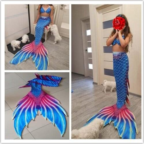 Custom made New Swimmable Mermaid Tail With Monofin Adult Kids Bikini Swimsuit Beach Vacation Props Cospaly Costume Fancy Dress
