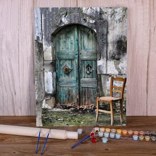 Landscape Scenery Paint By Numbers Complete Kit Acrylic Paints 40*50 Oil Painting Loft Wall Picture For Handicraft