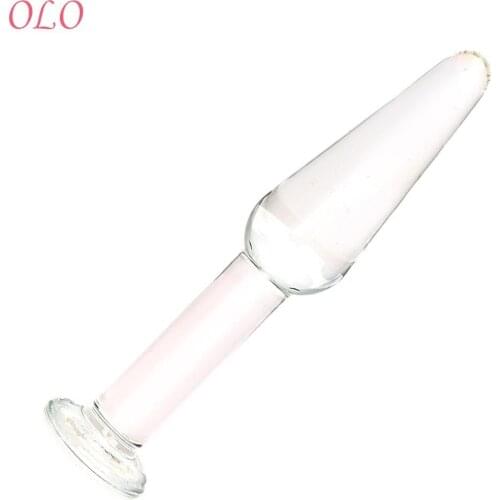 OLO Dildo Anal Sex Toys Butt Plug Glass Anal Plug Prostate Massager Crystal Masturbation Sex Toys for Men Women