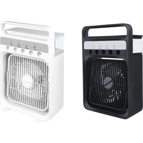 Portable Air Conditioner Fan, Mini Evaporative Air Cooler with 7 Colors LED Light, Personal Air Cooler Spray Fan