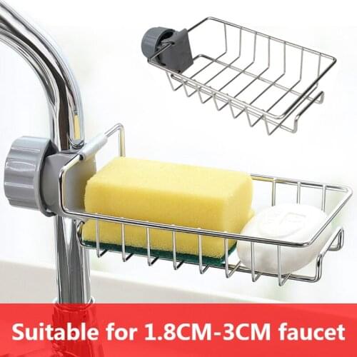 Adjustable Fauce Rack Sponge Kitchen Storage Shelf Sponge Dish Cloth Finishing Rack Drain Rack Pool Rag Storage Drain Dry Rack