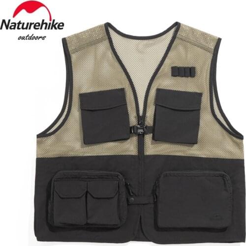 Naturehike Mesh Multi-Pocket Vest Outdoor Hiking Camping Portable Functional Vest