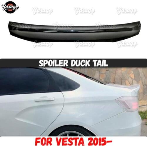 Spoiler duck tail for Lada Vesta 2015- on lid trunk ABS plastic trim accessories aerodynamic wing sport pad car styling tuning
